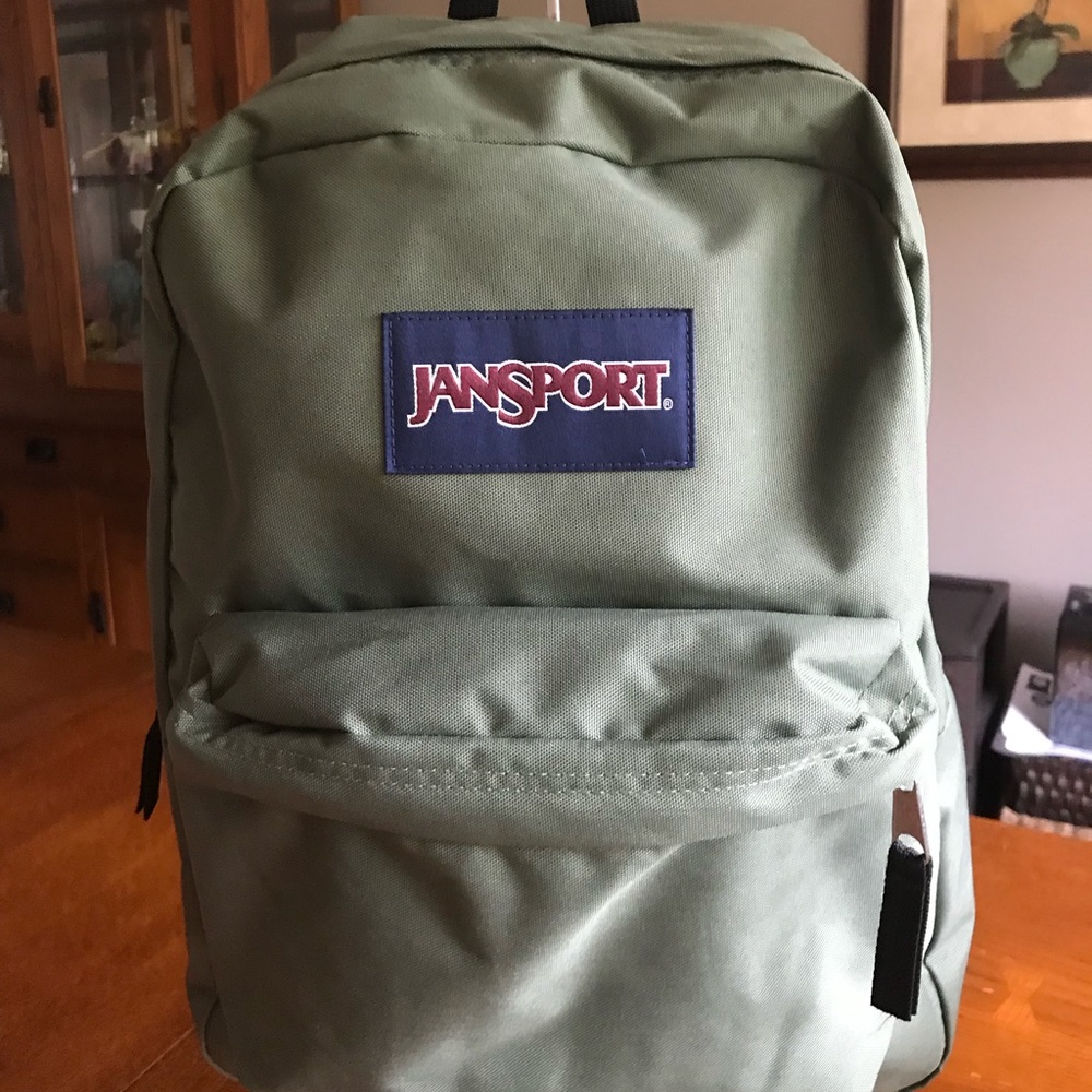 JanSport SuperBreak Backpack (muted green)